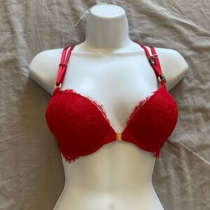 NWT VS Red Lace Bombshell Add-2-Cups Front-Close Bra